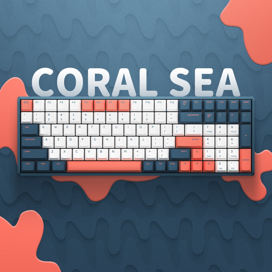 iQunix F96 RGB US配列 96%サイズ Coral Sea iQunix F96 RGB US配列 96%サイズ Coral Sea iQunix F96 RGB