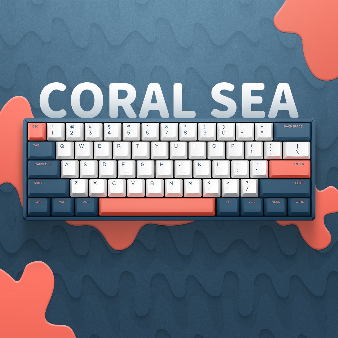 F60 Coral Sea Wired Mechanical Keyboard